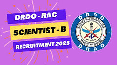 DRDO RAC Scientist B Recruitment 2025 Notification Poster